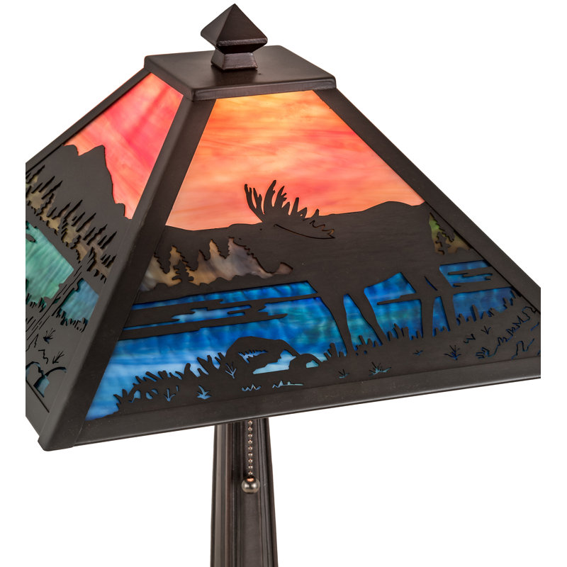 Moose At Lake Table Lamp