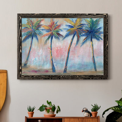 Color Pop Palms - Reproduction d'art sur toile encadrée