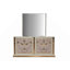 Ensemble de 4 pièces rembourrés Omari en bois et or