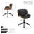 Serenada Faux Leather Mid-Century Office Chair-1187805890