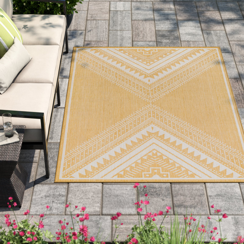 Stuttgart Southwestern Indoor / Outdoor Rug, Rectangle 5'3" x 7'