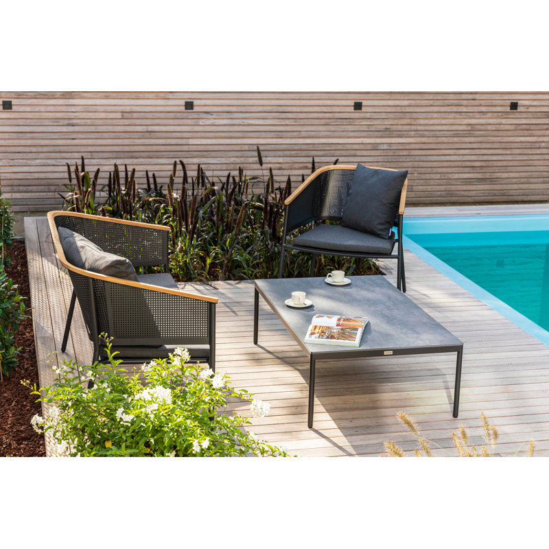 Riad Outdoor 2 - Seat Loveseat, Canvas Natural, White