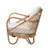 Capriles 29.5" W Rattan Tufted Barrel Chair