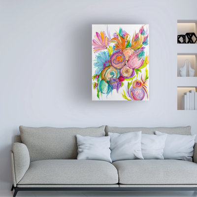 Wrapped Canvas Wall Art - Amy Tieman 'Botanical Bliss' Wall Art for Living Room, Bedroom, or Office Décor  - 35x47