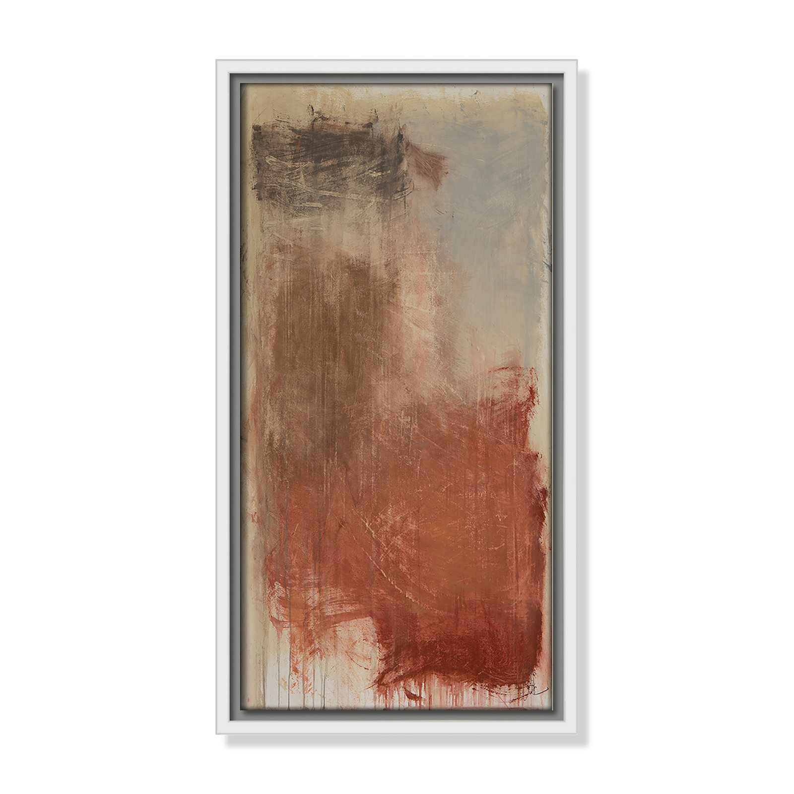 Autumn Over The Rivera Print by , 17.5" H x 9.5" W, White