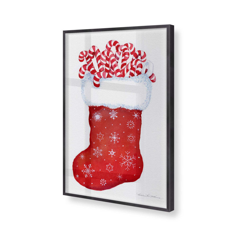 Winter's Candy Keeper, reproduction dans un cadre, Cadre en zinc patiné, H 15,25 po x l 12,25 po x P 1,25 po