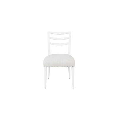 2 pièces de chaise de salle à manger à dossier échelle, housse de siège blanche, bois massif +, 20,19 po X P 23,27 po x P 35,13 po - 2 chaises et revêtement 20,19 po 23,27 po 35,13 po