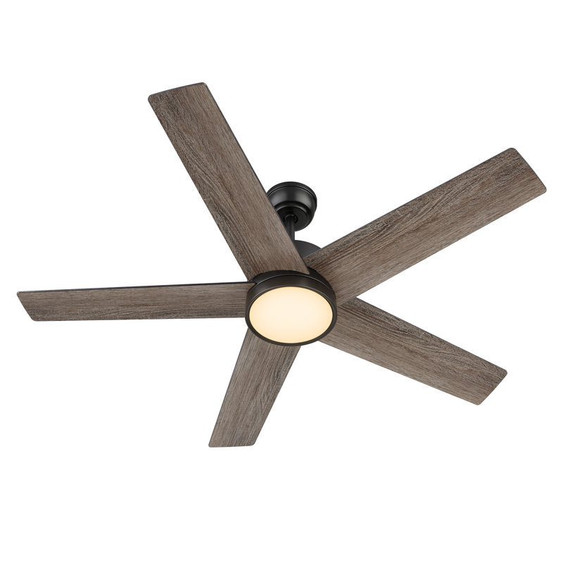 Ventilateur de plafond de 52 po avec éclairage à DEL, Noir