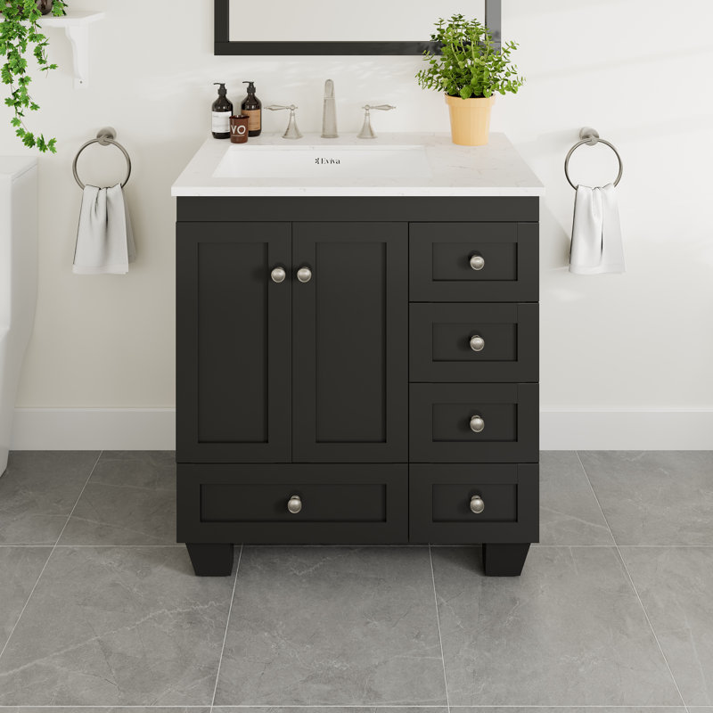 Ensemble de meuble-lavabo simple 30 po Yena, Espresso