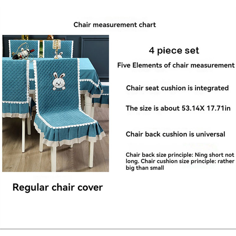 Polyester Box Cushion Dining Chair Slipcover
