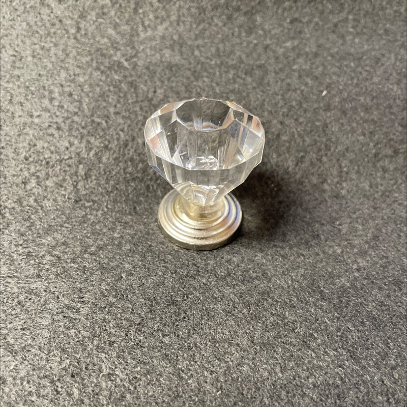 (Paquet de 5) Petite base en nickel satiné à boutons en diamant de 1-1 / 16 po