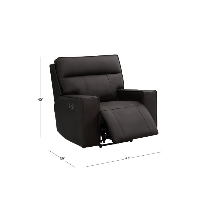 Ayin Power Recliner, Brown Leather
