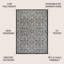 Tapis d'intérieur / extérieur gris clair / noir Deronte-900517435