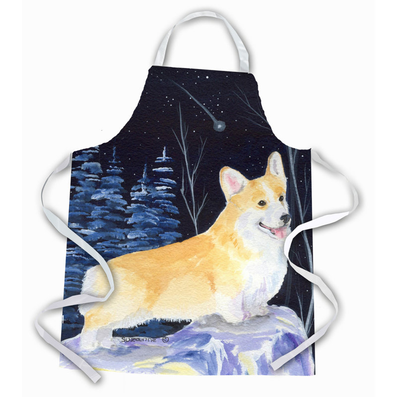 Tablier corgi starry night