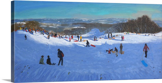 «Allestree Park Derby» par Gonzalez, reproduction d'art, 12 po H x 24 po l x 1,5 P, Toile