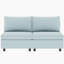 Canapé-lit modulaire avec canapé-lit et rangement, 6 pièces en chenille bleue antique pour salon, canapé