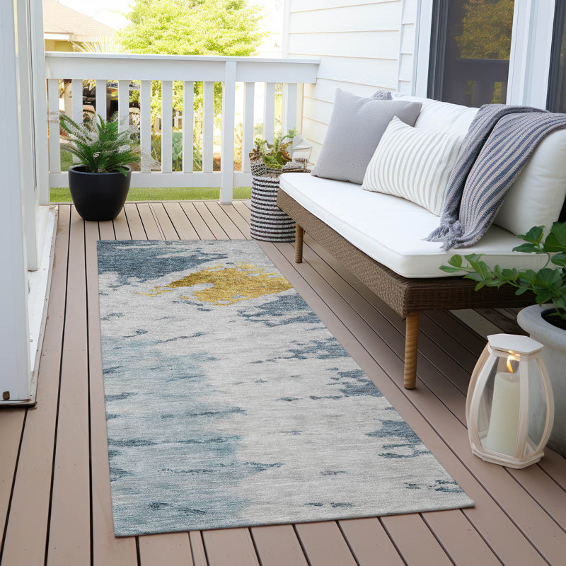 Tapis d'intérieur / extérieur antidérapant Melania, Tapis de couloir 2 pi 3 po x 7 pi 6 po