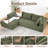 Modular Sectional Sofa , Convertible L-shaped Sofa, Freely Combined Sofa Couch With Pillows For Living Room, Corduroy-572373338