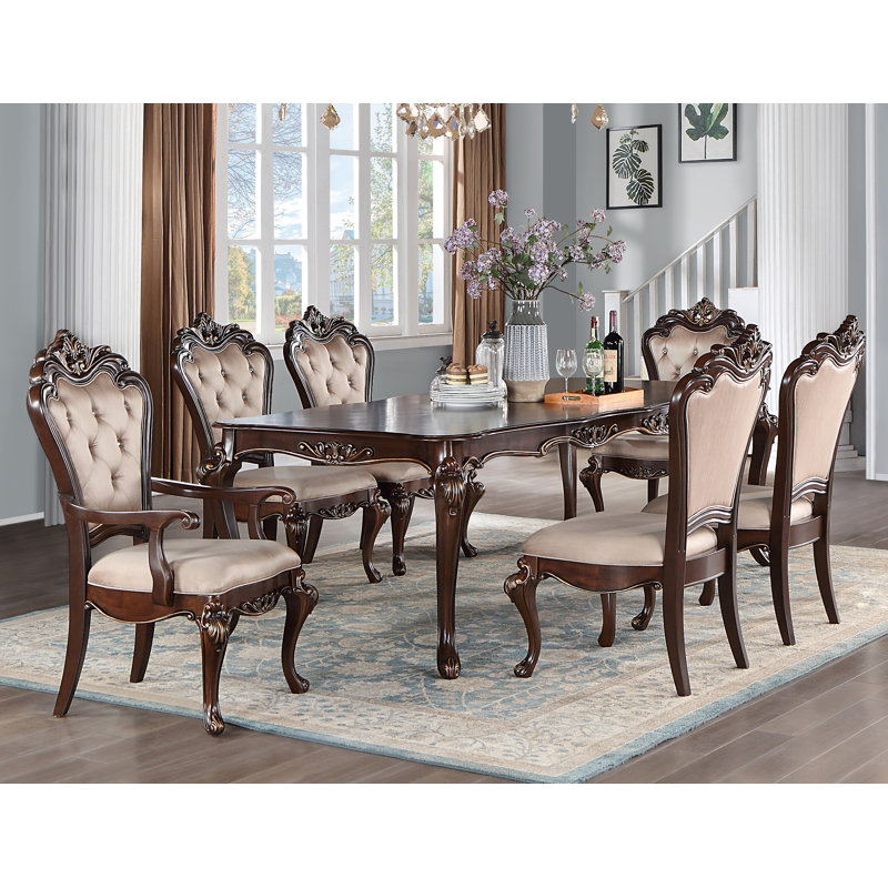 Constantine Dining Set, 7 Pieces: Table, 6 Chairs