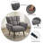 Jahriel Modern Corduroy Upholstered Accent Armchair-1464630999