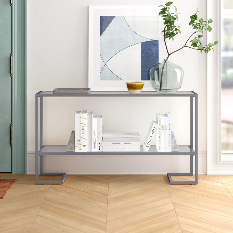 Luisdavid 52'' Glass Top Console Table