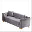 Canapé Chesterfield classique 84 po en velours 3 places avec têtes de clous dorées-132516595