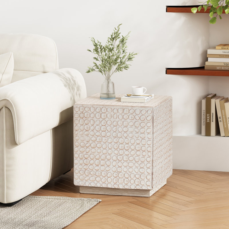 Table d'appoint cubique, Brun antique
