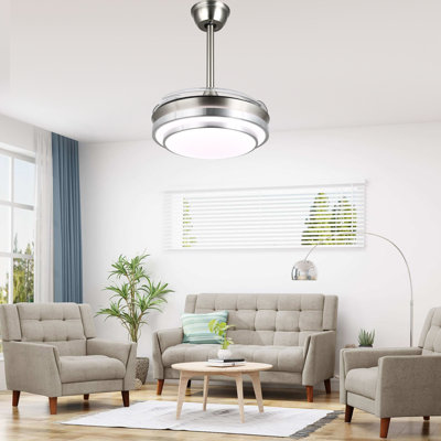 Gerede 36" Integrated LED Retractable Ceiling Fan
