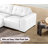 7 Piece Breathable Leather Sectional Modular Sofa with Two Removable Ottomans-352196890