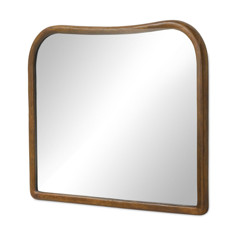 Patz Mantel Mirror, Antiqued Brass