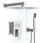Ensemble de douche à double fonction Chrome Elegance - Idéal pour les salles de bain modernes