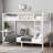White Finish Twin XL Over Twin XL Metal Bunk Bed, Noise Reduced Space-Saving Frame for Teens and Adults, No Box Spring Needed