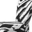 Chaise d'appoint rembourrée à motif géométrique noir et blanc