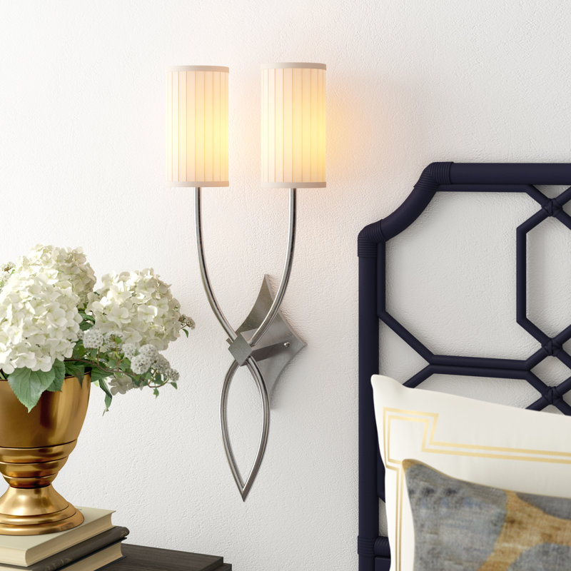 Portobello Road Armed Sconce, Platinized Silver