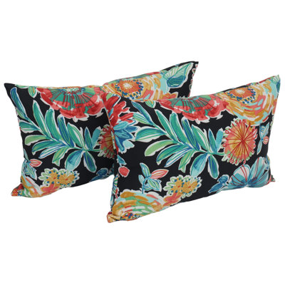 Striped Microsuede Outdoor Reversible Throw Pillow