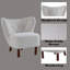 Chaise d'appoint rembourrée en sherpa Zusud Snow White Teddy