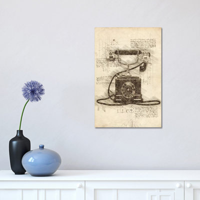 «Old Téléphone» par Cornélin, impression sur toile tendue