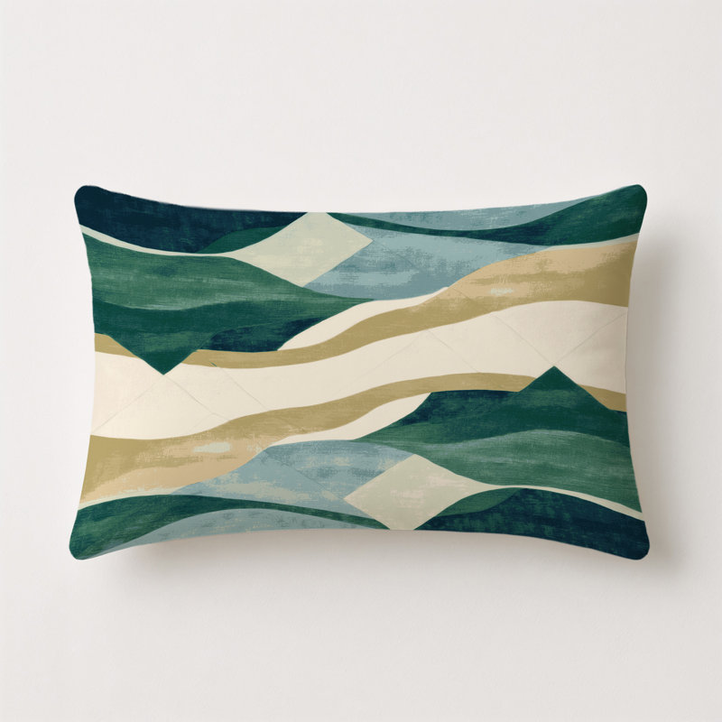Zenith Spiral Indoor And Outdoor Throw Pillow, Rectangle 14"H x 20"W