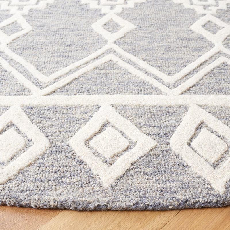 Abbiegail Hand Tufted Wool Southwestern Rug, Round 6'