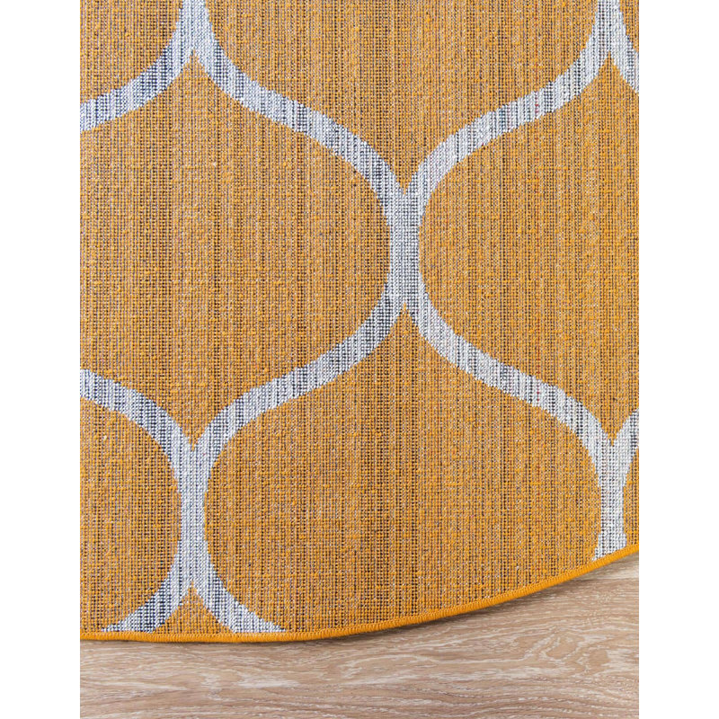 Tellaro Abstract Indoor Rug, Round 8'