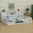Floor Bed With Side Bookcase,Shelves,Guardrails-1951100599