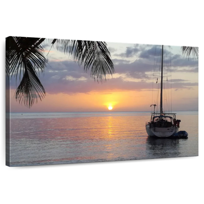 Gillard coucher de soleil des Caraïbes, H 34 po x l 51 po