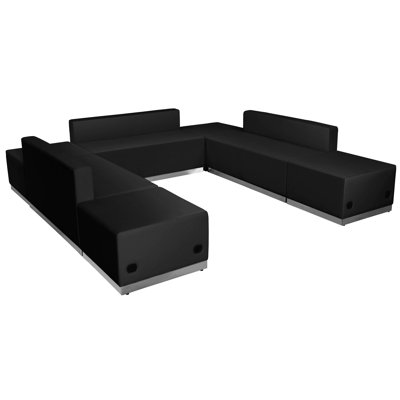 Configuration de réception modulaire Hercules 7 PC LeatherSoft avec dossier et siège tendus