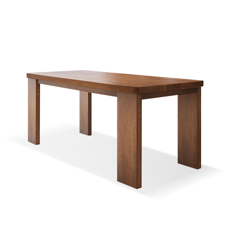 Bureau rectangulaire en bois massif brun noisette, H 29,53 po x l 62,99 po x P 23,62 po