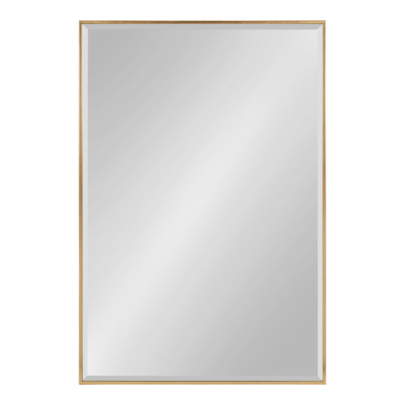 Miroir traditionnel biseauté Logsdon, 24 po x 36 po, Or