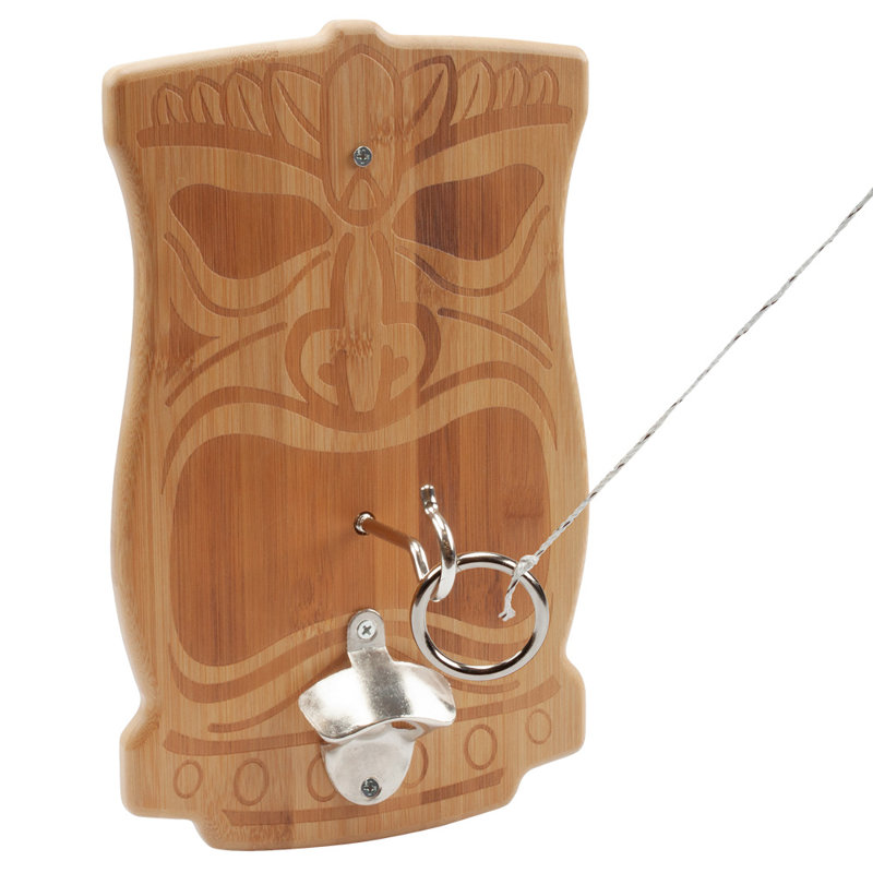 Jeu de crochets et anneaux en bambou Tiki