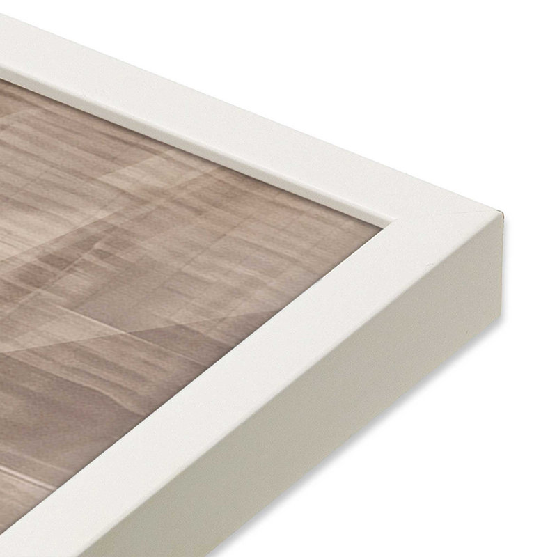 Carrés de Sienne II, Cadre simple blanc opaque, H 17 po x l 21 po