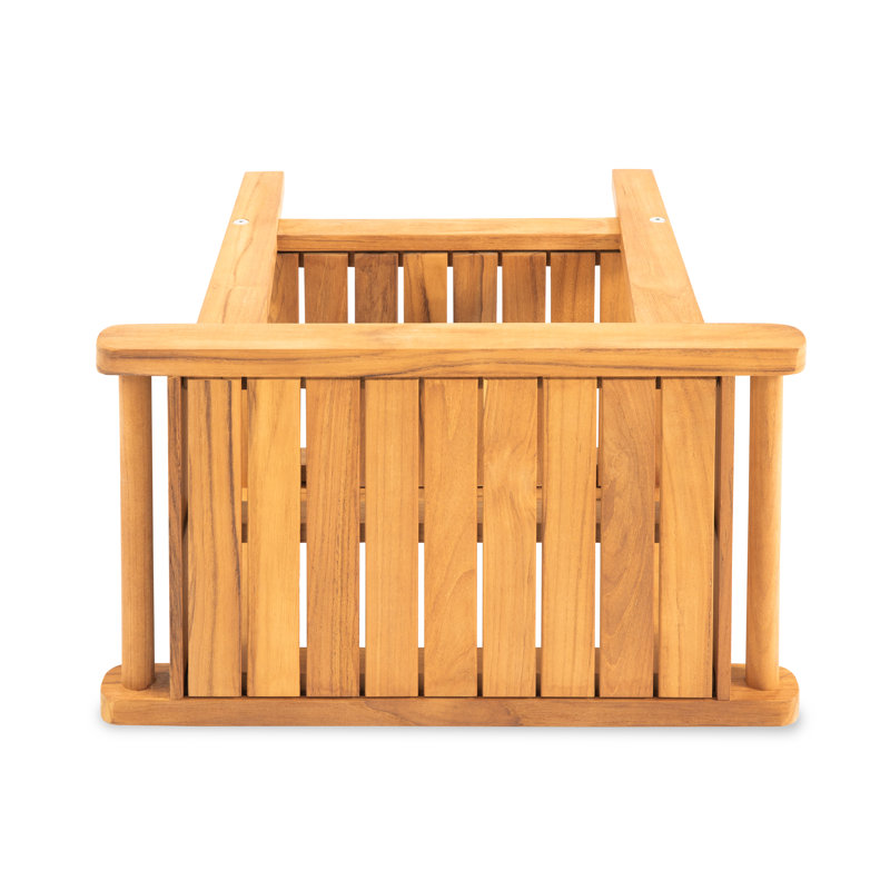 Banc de douche en teck massif 21 po