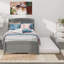 Lit plateforme simple avec lit gigogne