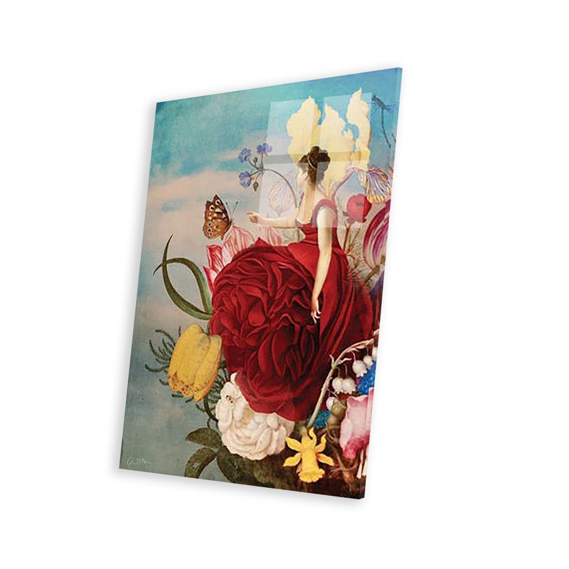 Le bouquet imprimé sur verre acrylique